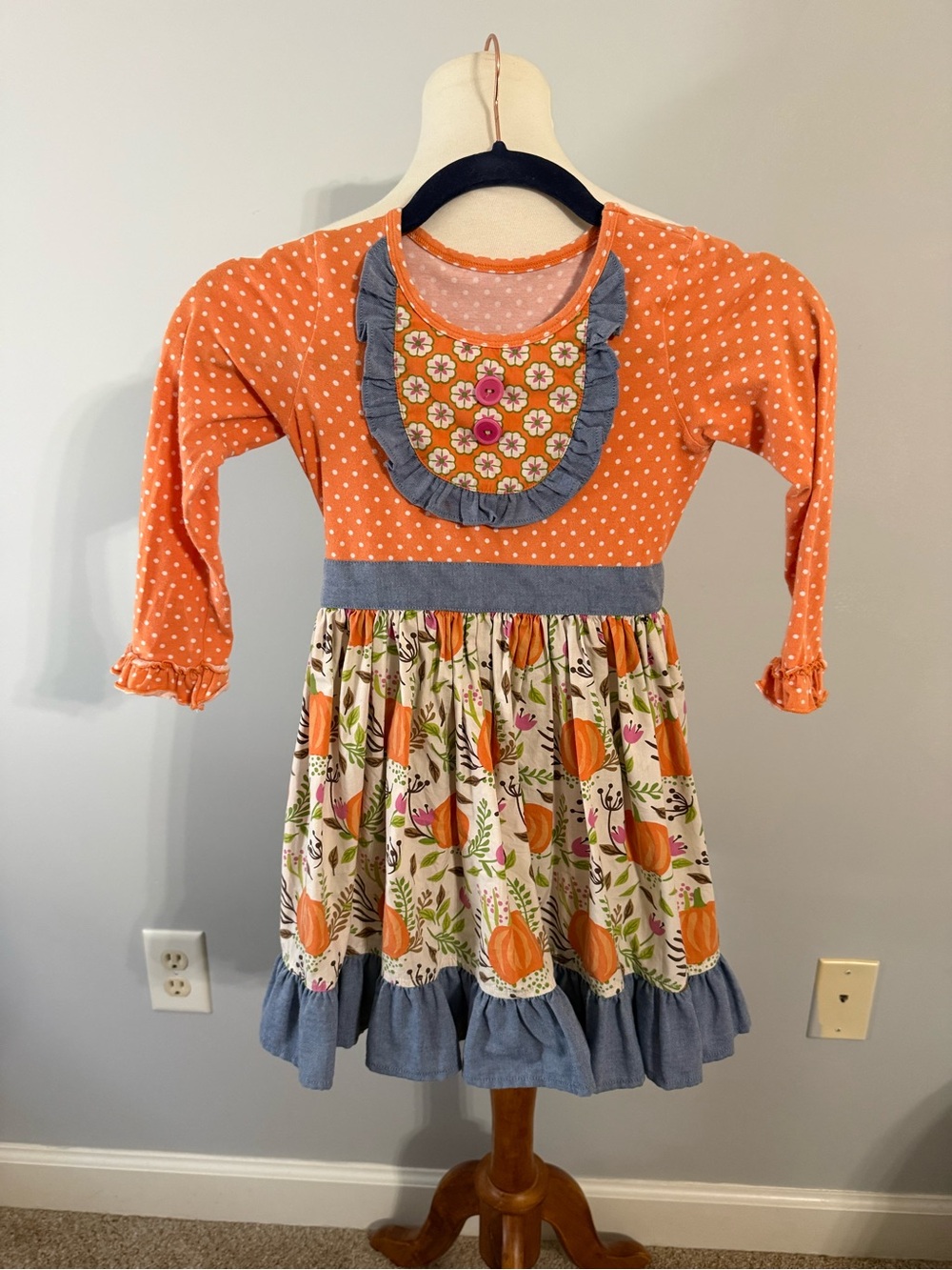 Eleanor Rose Pumpkin Print Dress